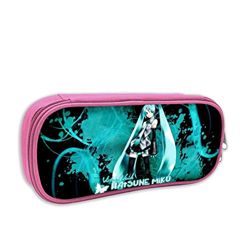 Preisvergleich Produktbild College Doppelreißverschluss Federbeutel Große Kapazität Stofftasche für Kinder, Türkis Haar Anime Fan Geschenk Perfekte Make-up Tasche für den täglichen Gebrauch