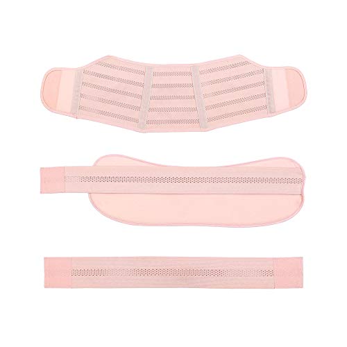 BOZEVON 3 en 1 Faja Embarazada Prenatal - Elástico y Cómodo Cinturón de Embarazo Apoyo Abdominal y Lumbar para Mujeres Embarazadas, Beige/L