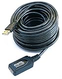 Plugable 10 Meter (32 Foot) USB 2.0 Active Extension Cable Type A Male to A Female