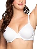 Vanity Fair Damen Effortless Underwire Bra, Buttery Soft Fabric & Lightweight Memory Foam Cups Up to Dd BH, Undurchsichtige, Sterne, weiße Spitze, 80DD