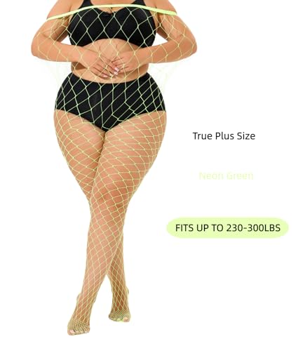 Image of Plus Size Fishnet tights stockings Big Mesh Leggings Pantyhose for women