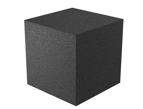Bloques de espuma acústica - 12x12x12 pulgadas - Cuadrados de espuma de celda abierta 1x1x1 pies - Usados para fines acústicos, manualidades y más (paquete de 8, carbón) miniatura 1