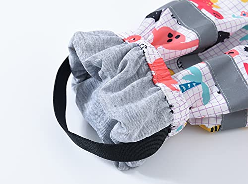 Kids Waterproof Rain Pants Toddler Boys Girls Lightweight Reusable Mud Dirty Proof Pants Reflective (Pink-E, 4-5 Years)4