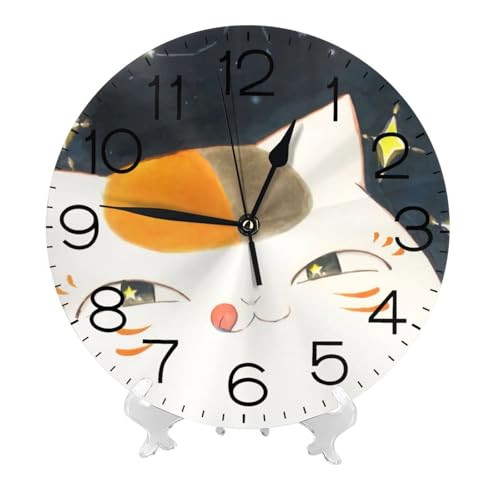 掛け時計 夏目友人帳 ニャンコ先生 猫(20) 北欧 壁掛け時計 静音 自宅 寝室 部屋飾り 贈り物 インテリア 大数字 直径25cm 非電波 アニメ グッズ キャラクター かわいい プレゼント