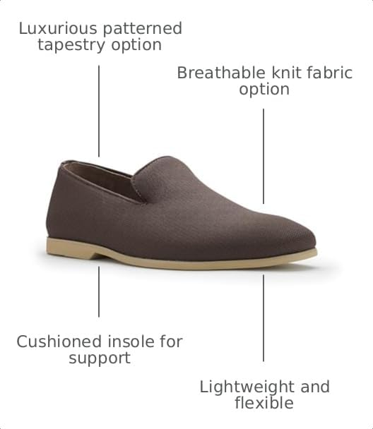Image of Ferro Aldo Men's Slip-On Loafers | Woven Espadrille & Classic Styles | Casual & Formal Dress Shoes