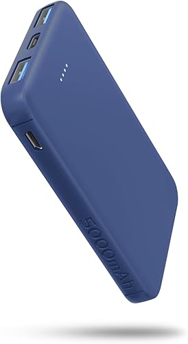 VANYUST S22 Portable Charger, Mini Colorful Power Bank, 5000mAh External Battery Pack Compatible with iPhone 15/14/13/12/11/X All Series and Android Phone