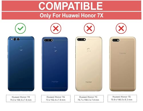 Image of COVERBLACK Soft Rubber Silicon Clear Back Cover Compatible Model for Huawei Honor 7X - Transparent