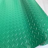 Garagenbodenmatte, 1,6 Mm Dicke PVC-Garagenbodenrolle Mit Riffelblechstruktur Für Unterstellplätze, Strapazierfähiger Garagenbodenschutz(Green(1.6mm),0.6x5m)