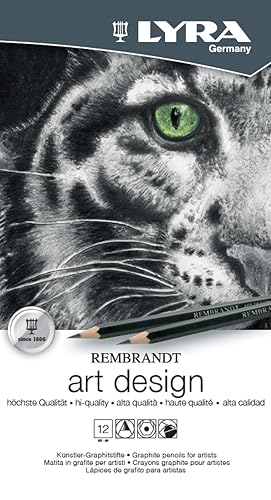 Lyra Rembrandt Art Design Sketch Pencils - Set of 12 Assorted Drawing Pencils for Artists and Students of all Ages - Versatile Art Sketching Pencils for Drawing Sketching Designing and More