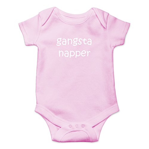 Crazy Bros Tees Gangsta Napper Funny Cute Novelty Infant One-Piece Baby Bodysuit