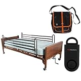 Drive Delta Ultra Light Full Electric Hospital Bed with Full Rails and 80' Innerspring Mattress with Black Medical Utility Bag