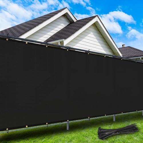 Cisvio Privacy Screen Fence Heavy Duty 0 4 FT x 5 0 FT 220 GSM Windscreen & Dustproof Fence 98% Visibility Blocking Ideal for Fencing Patios, Pool, and Creating Intimate Outdoor Spaces