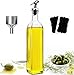 Produktbild ztarraum Ölflasche Glasflaschen 500ml, Olivenöl Flasche mit Trichter Auslaufsicher ,2 Aufkleber und Tropffrei Ölspender für BBQ, Grillen, Kochen