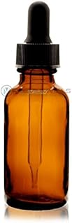 PREMIUM VIALS CREATIVE PACKAGING SOLUTIONS 1 Oz (30 ml) AMBER Boston Round Glass Bottle w/Dropper - Pack of 120