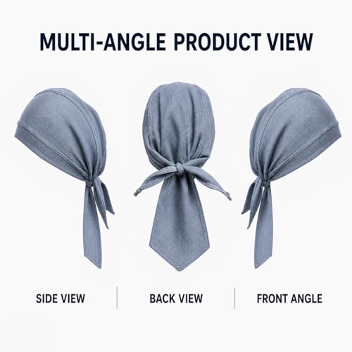Image of GG BAI Cottrise Sikh Religious Patka Headwear Sweat Wicking Doo Rag Cooling Dew Rag Helmet Liner Hat Large Motorcycle Head Wrap Bandana Skull Caps for Men and Women