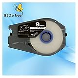 Résolution: 300dpi MMD Étiquette Bande Cassette 9 mm X 30 m (Blanc) ID Printer Cable Tube imprimante Mk1000 MK2000 Mk1100, Mk2100 Mk1500 Mk2500