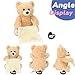Hopearl Peek A Boo Bear with Security Blanket Interactive Repeats What You Say Plush Teddy Bear Toy Musical Singing Talking Stuffed Animal Adorable Electric Animate Birthday Festival, Beige, 11''