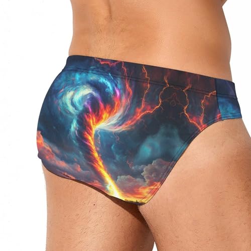 Tornado Colorful Mens Swim Briefs Quick Dry Triangle Trunks Swimsuit Swimming Bikini Swimwear3