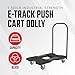 SNAP-LOC, Heavy Duty Push Cart Moving Dolly 4 Wheels, 1,500 lb with Push Bars, 4 Inch Casters, Dollies for Moving Cargo, E Strap Attachment Included, Black