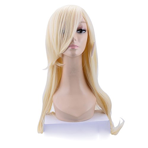 Beaute Galleria - 24 Inch Heat Resistant Cosplay Sexy Lady Long Full Curly Wavy Hair With Free Wig Cap (Bleach Blonde)