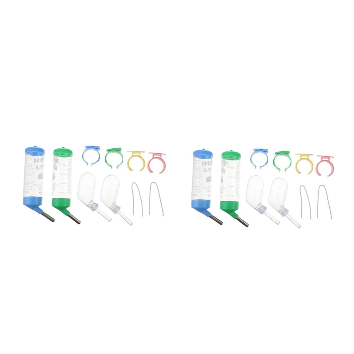 8piezas Botella De Agua para Pequeños Animales Dispensador para Hámster Cobayas y Erizos Diseño Antiderrame y Transparente