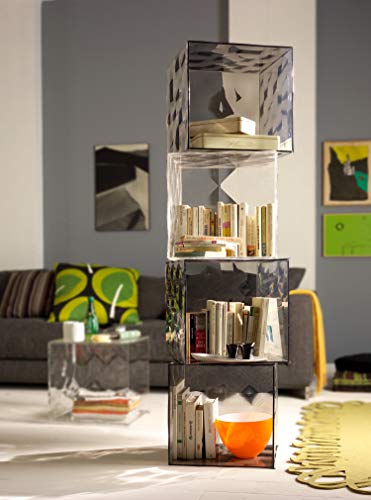 Kartell Optic cube meuble rangement transparent fumé design - 6