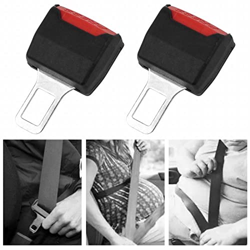 Anschnaller Adapter Auto Gurtadapter Stecker VerläNgerung, Gurtschloss Adapter, Anschnaller Verlängerung Autogurt Stecker, grau Gurtschloss Adapter für LKW Pkw Transporter (002 2pcs 、shchwarz)