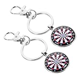 Porte-clés fléchettes unique – ce porte-clés en forme de cible est un accessoire élégant et tendance qui allie le charme du design rétro à une touche de raffinement. il est muni d'un mousqueton