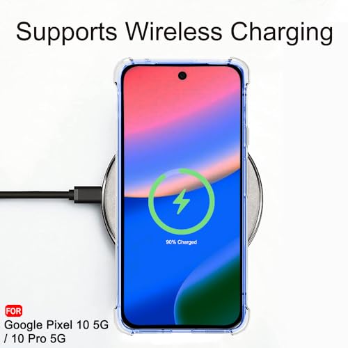Image of TheGiftKart Crystal Clear Back Cover Case for Google Pixel 10 /10 Pro | 360 Degree Protection | Shock Proof Design | Transparent Case Cover for Google Pixel 10 /10 Pro (PC & TPU, Transparent Bumper)