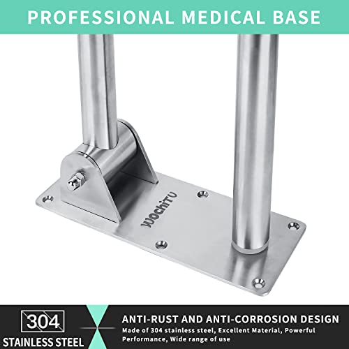 29.5 Inch Stainless Toilet Safety Rails,Disabled Flip-Up Bathroom Grab Bar With Paper Holder,Toilet Handrails Hand Grips Handle Shower Assist Aid, Wochitv Handicap Grab Bars For Elderly #TOP1