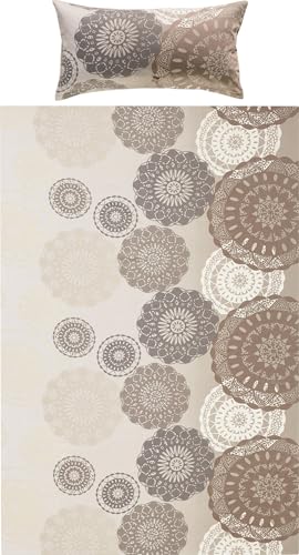 Erwin Müller Bettwäsche Mako-Satin Hellbraun Größe 1x 135x200 cm + 1x...