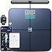 Amzmerit Smart Scale for Body Weight, 8-Electrode Digital Bathroom Scale for Weight Fat BMI, Muscle Mass, 50 Measurements, Bluetooth & Wi-Fi Highly Accurate Weighing Machine, Drak Blue