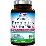 INNATE Vitality Women's Probiotics,50 Billion CFUs,17 Proven Strains, 60 Veggie Caps, Formulated with Prebiotics and Cranberry Extract,Non-GMO, Supports Vaginal, Digestive and Immune Health