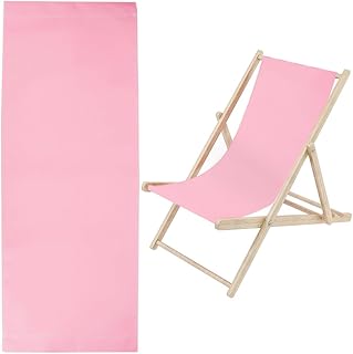 GORGECRAFT 1Pc Beach Sling Chair Replacement Cloth 435 * 1165mm Chair Oxford Cloth Pink Chair Fabric Reclining Sling Lawn Foldable Lounge Chair Fabric for Sunbathing Garden Courtyard Beach Relaxation