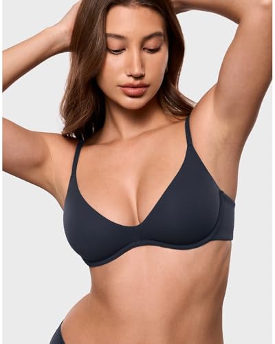 Image of INLYRIC Women's Inbarely Plus Plunge Bra - Unlined Underwire Sexy Demi Balconette Bras