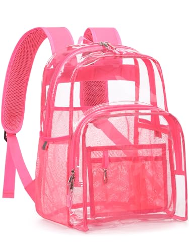 Image of Clear Backpack for School, Heavy Duty Transparent Bookbag
