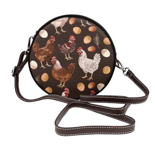 Sac à bandoulière rond en cuir végétalien pour en finir avec les sacs encombrants