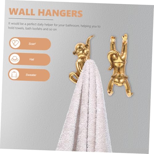 Crochets muraux 3D dorés en résine résistante décoration murale chic
