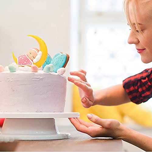Ikasus AFSSS769180NGVPINK Mini Baby Moon Cake Topper Toys Decoration Diy Sleeping Baby Moon Doll Children Topper Birthday Party Cake Topper Car Dashboard Ornaments thumb #4