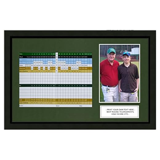Black Golf Scorecard Photo Frame 10X16