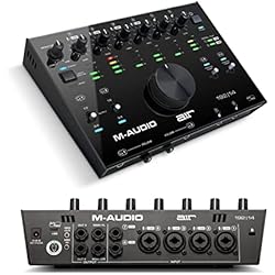 M-Audio AIR 192|14 - Interfaz de audio MIDI, tarjeta de sonido USB, USB-C, 8 entradas, 4 salidas, software de estudio, para grabación de instrumentos, producción musical y monitorización