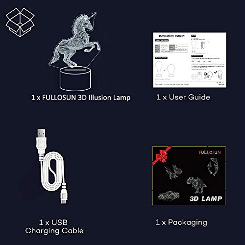 Camera Illusion 3D Night Light Bedside Lamp Car 7 Colors Changing with Touch Control Best Birthday Gifts for Child Baby Boy and Girl