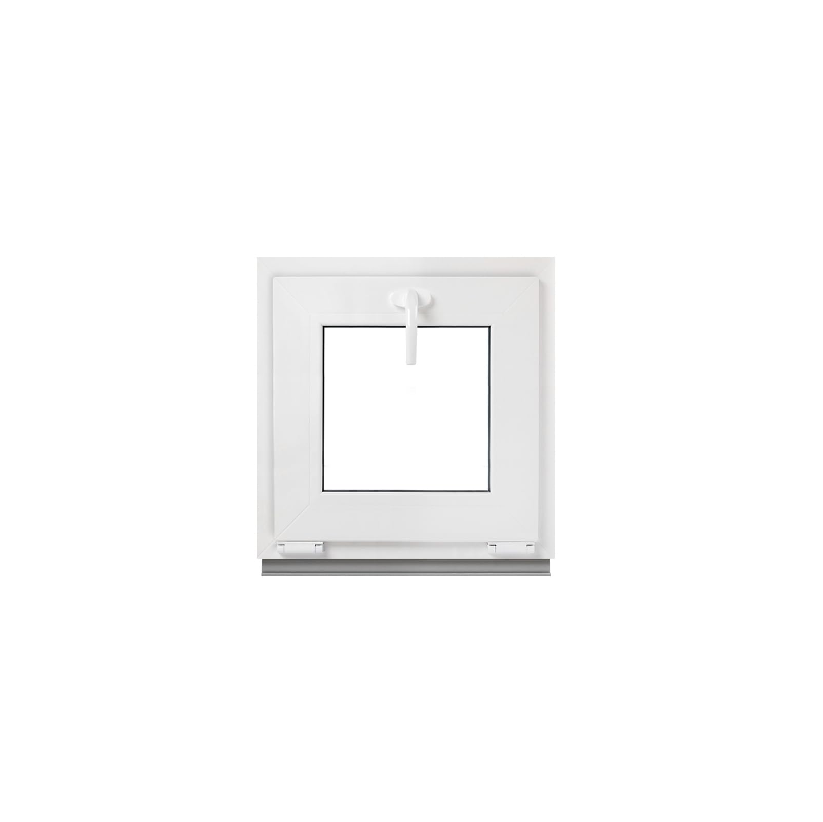 Framex Finestra per cantina, bianca, 55 x 55 cm, 2 scomparti, 32 mm (4/24/4), piccola finestra larghezza x altezza (550 x 550 mm), funzione di inclinazione