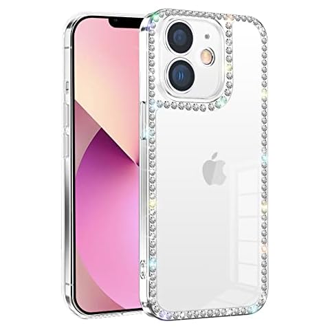 Bonitec Compatible with iPhone 11 Bling Case for Women Girls 3D Glitter Sparkle Bling Case Luxury Shiny Cute Crystal Charms Rhinestone Diamond Bumper Soft TPU Clear Protective Case for iPhone 11 Cover