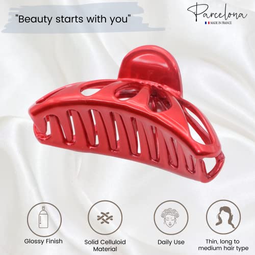 Parcelona French Raindrop Small Pinza para cabello 2.75" miniatura 2