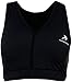 CompressionZ Padded Racerback Sports Bra No-Bounce Support for High Impact Fitness & Yoga (Black, Large)