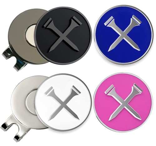 Adhere Golf Ball Markers Personlized Logo Enamel with A Strong Magnetic Hat Clips A Premium Golf Gifts for Golfer (Style G)