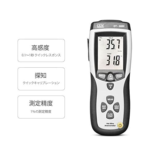 Amazon | CEM 熱線式風速計 DT-8880｜熱線式風速計 非常に低い