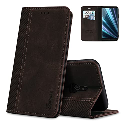 AKABEILA Funda para Sony Xperia 10 IV PU cuero Flip Wallet Case con cierre magnético Kickstand...