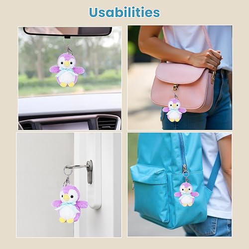 Image of Mirada Penguin Plush Keychain Soft Toy | Mini Plush Toy Bag Charm for Kids & Girls | Cute Soft Toys, Mini Soft Toys, Stuffed Animals, Gift Item, Funny Toy, Party Favors & Return Gifts | 11cm